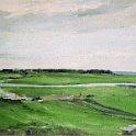 Land scape near Leningrad 1950 size unknown oil on canvas